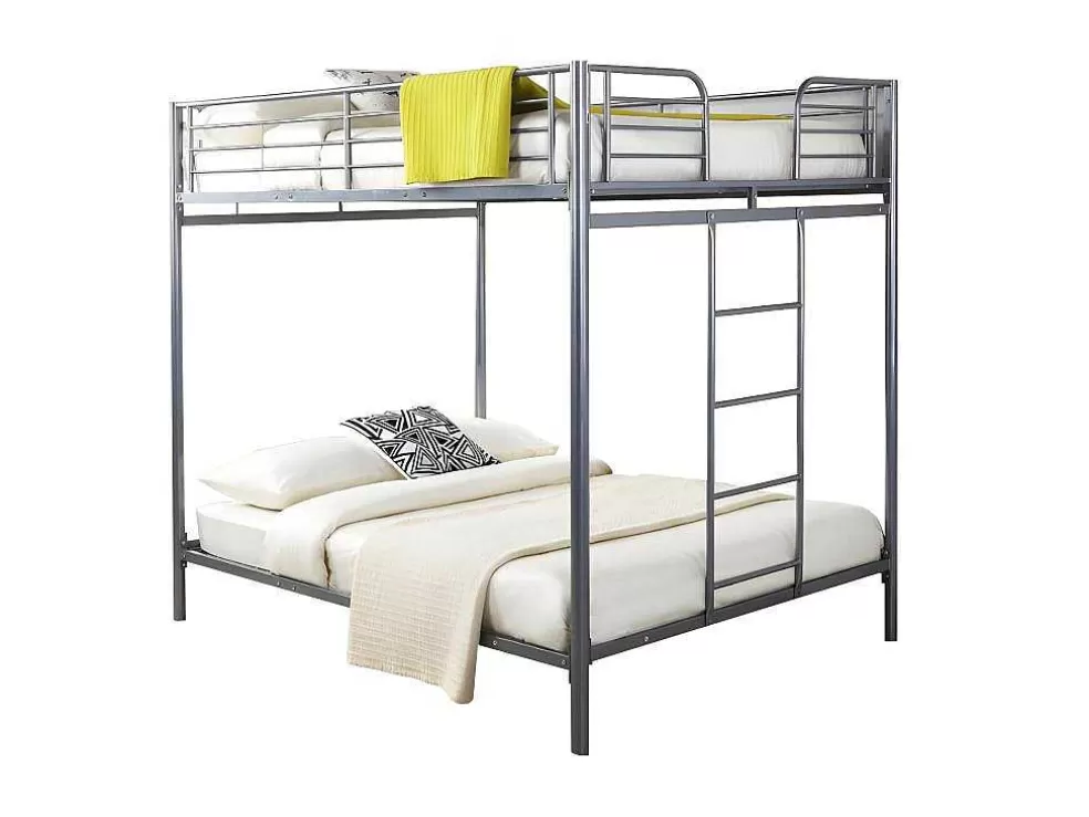 Best Sale Stapelbed Gemini Ii - 2X140X190Cm - Zilver Aanbiedingen: Slaapkamer & Kantoor