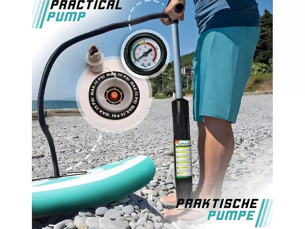 Hot Sup Board Nymphe 366 Cm - Mintgroen - Incl. Accessoires Watersport