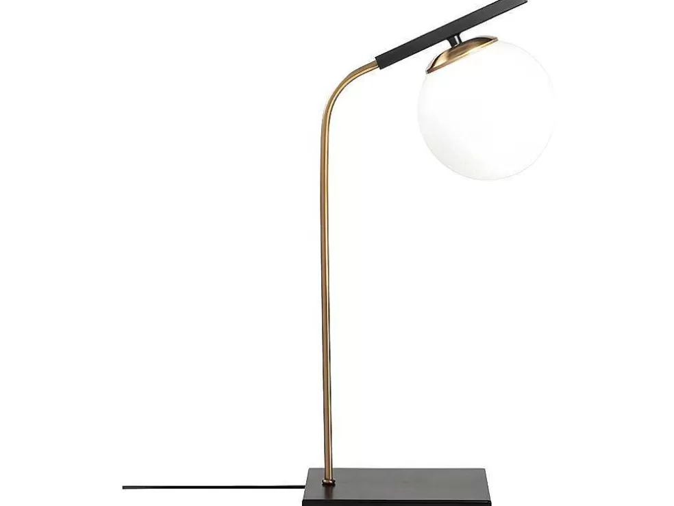 Cheap Tafellamp In Art-Decostijl Van Metaal Met Glazen Bol Yildiz - L25 X H55 Cm - Zwart Lamp