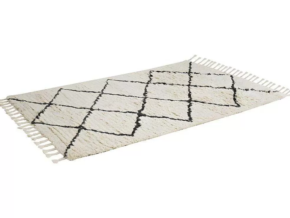 Cheap Tapijt Berberstijl Marcus - 100% Wol - 120 X 170 Cm - Beige En Zwart Woonkamertapijt