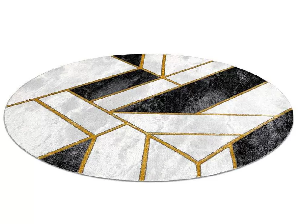 Cheap Tapijt Emerald Exclusief 1015 Cirkel - Glamour, Stijlvol Marmer, Geome Cercle 200 Cm Tapijt Rond