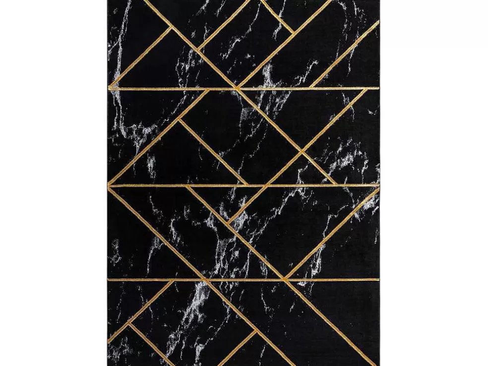 Outlet Tapijt Emerald Exclusief 2000 Glamour, Stijlvol Geometrisch, Marmer Zw 120X170 Cm Klein Tapijt