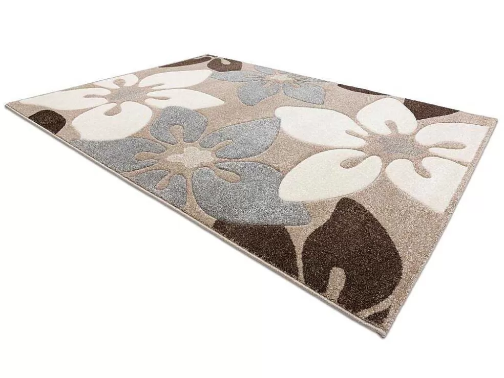 Cheap Tapijt Feel 1602/15055 Bloemen , Beige / Grijskleuring 200X290 Cm Groot Tapijt