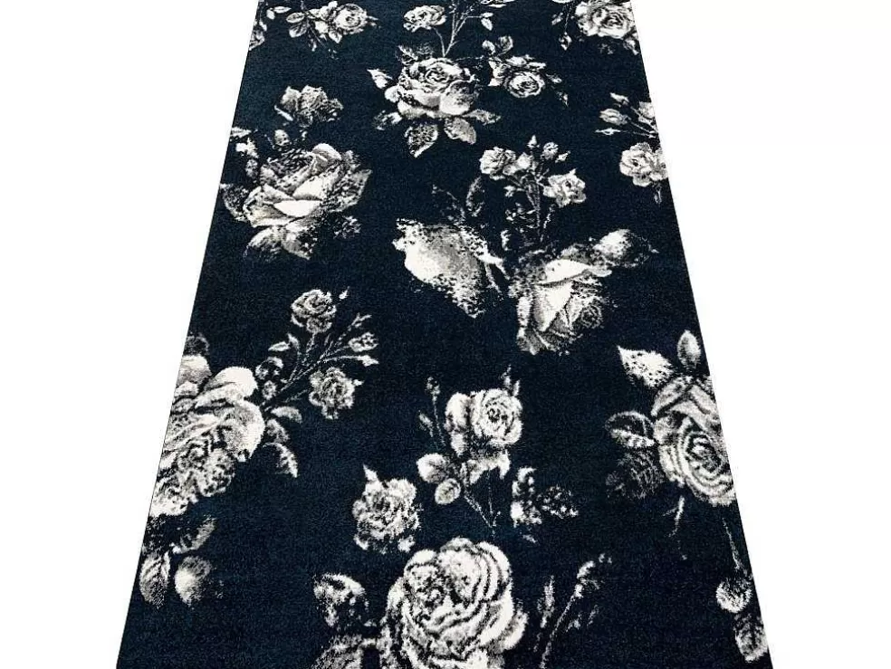 Store Tapijt Gnab 60642734 Bloemen , Rozekleuringe Blauw / Wit 140X200 Cm Groot Tapijt