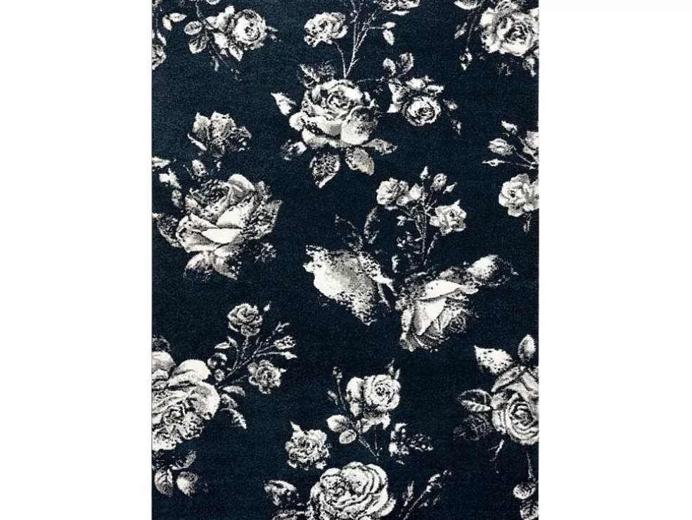 Store Tapijt Gnab 60642734 Bloemen , Rozekleuringe Blauw / Wit 140X200 Cm Groot Tapijt