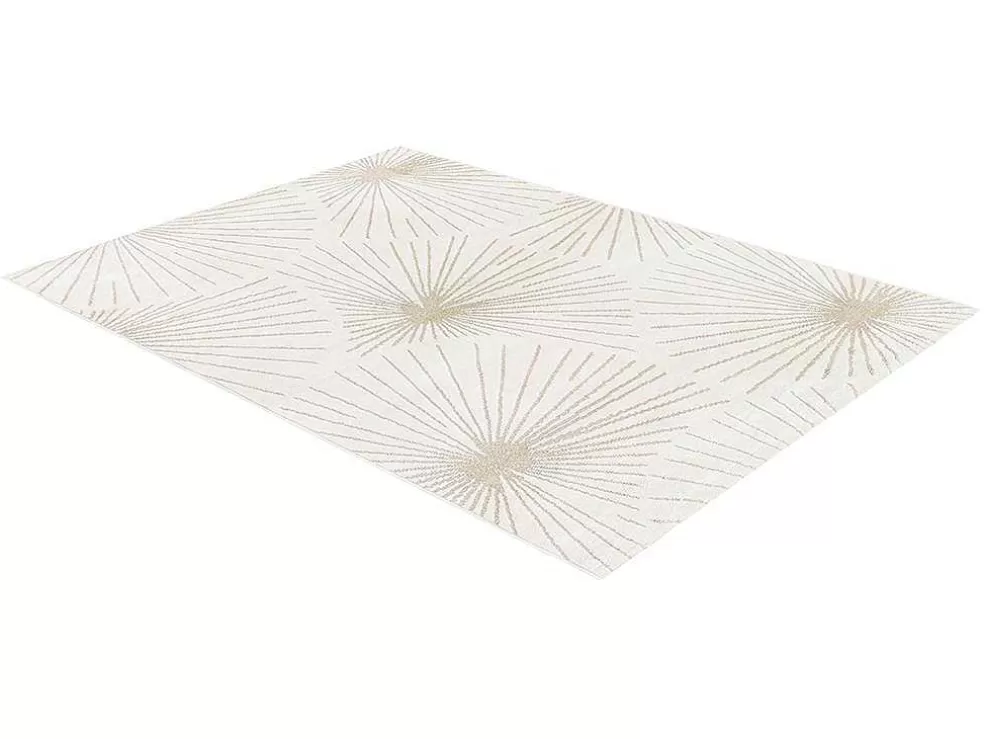 Best Tapijt Met Afwerking In Goudkleurig Lurex Livno - 120 X 170 Cm - Beige Klein Tapijt