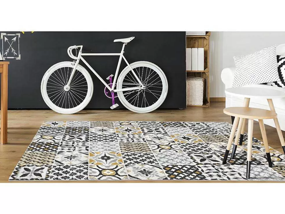 Best Tapijt Met Vloertegeleffect Ornico - 120 X 170 Cm - Meerkleurig Klein Tapijt