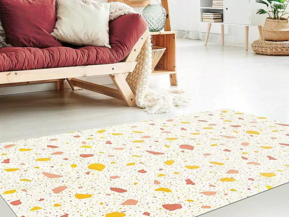 Cheap Tapijt Van Vinyl Met Terrazzo-Effect - 120 X 180 Cm - Meerdere Kleuren - Stonya Woonkamertapijt