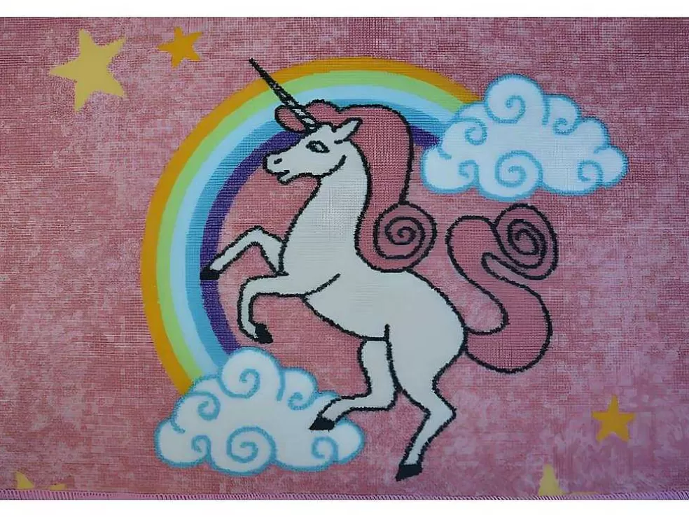 Discount Tapijt Voor Kinderen Unicorn Rozekleuring Eenhoorn 250X350 Cm Kindervloerkleed