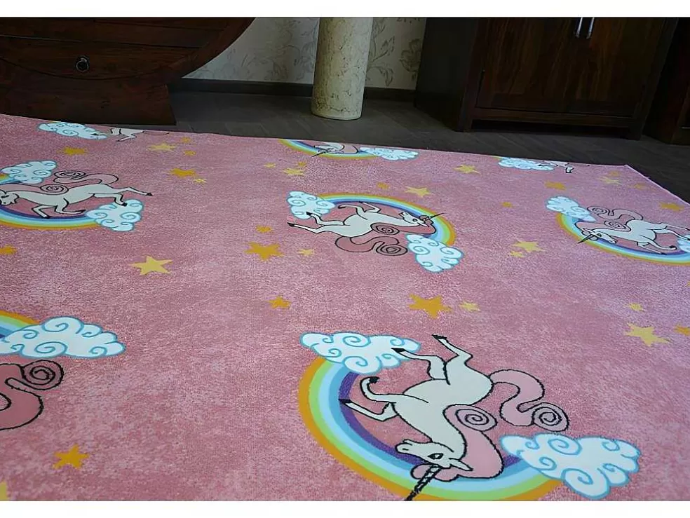 Discount Tapijt Voor Kinderen Unicorn Rozekleuring Eenhoorn 250X350 Cm Kindervloerkleed