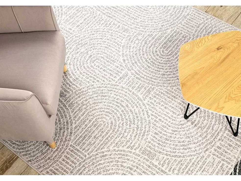 New Tapijt Wol Angel 7901 / 52022 Geometrisch Beige / Grijs 200X300 Cm Kindervloerkleed
