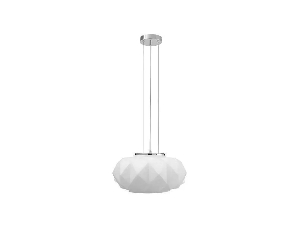 Store Terra Hanglamp, Chroom, Wit, 38X38X110 Cm, Hanglamp