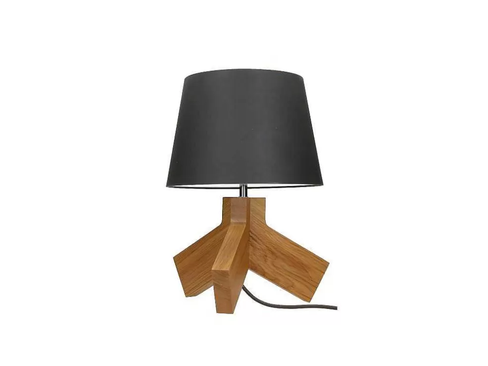 Outlet Tilda Tafellamp, Eik, Chroom, Antraciet, 30X30X43,5 Cm, Lamp