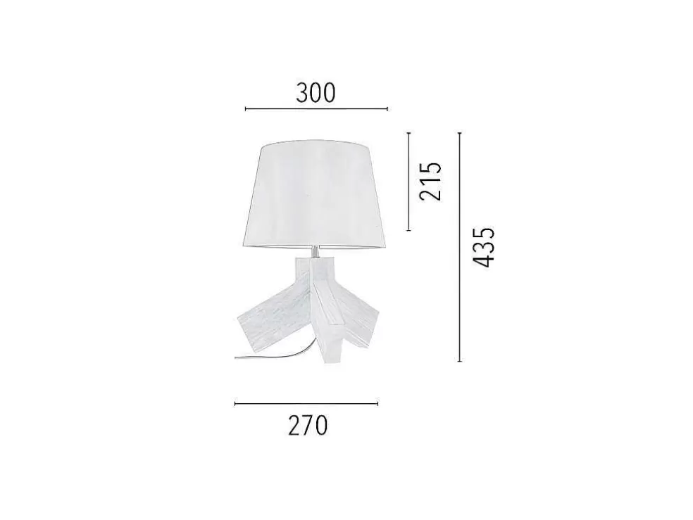 Outlet Tilda Tafellamp, Eik, Chroom, Antraciet, 30X30X43,5 Cm, Lamp