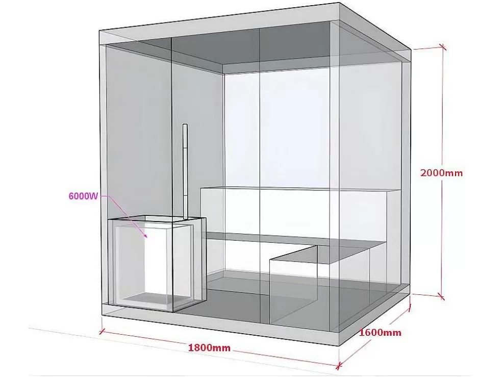 Flash Sale Traditionele Finse Sauna 4/5 Persoons Kolding - 180 X 160 X 200 Cm Finse Sauna
