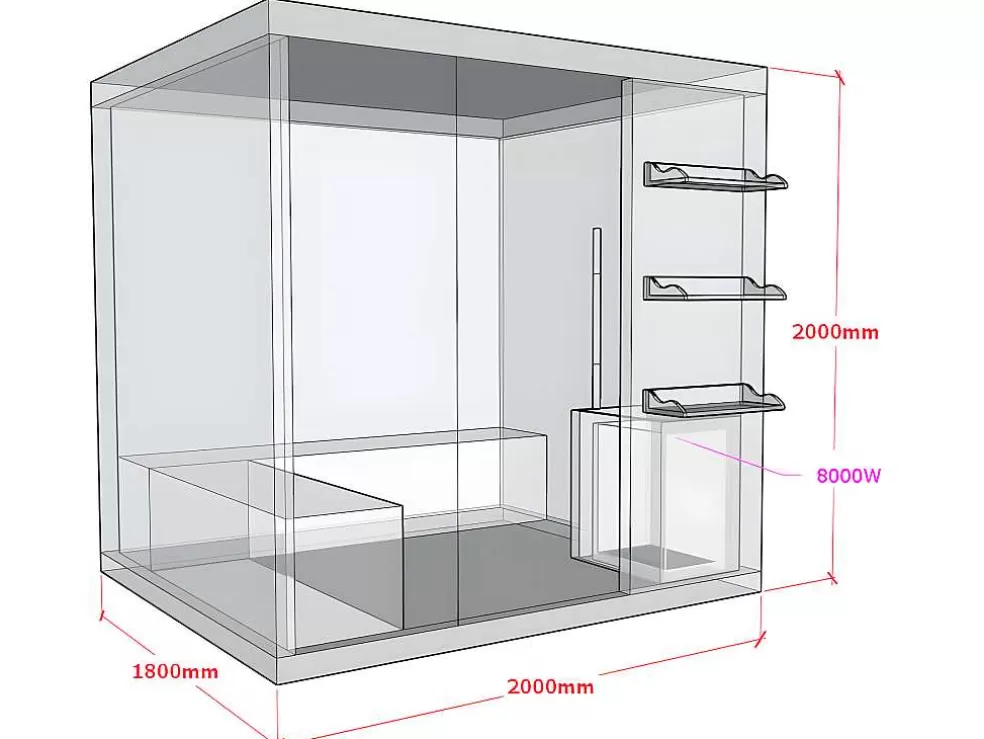 Flash Sale Traditionele Sauna 4/5 Persoons Van Faborg - 200 X 180 X 200 Cm Finse Sauna