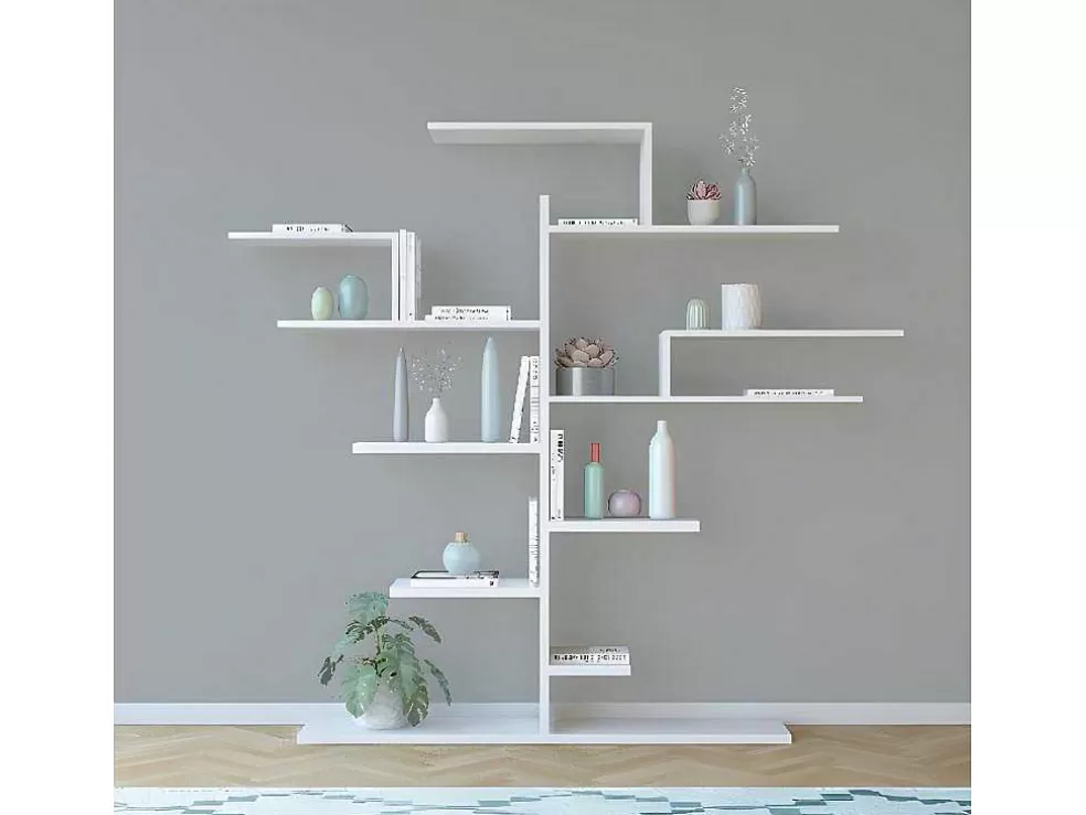 Store Tree Boekenkast, Wit, 180X25X161 Cm, Boekenkast & Vitrine