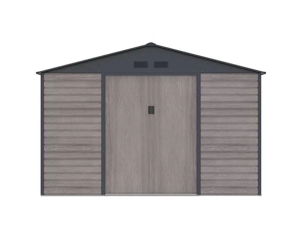 Best Sale Tuinhuis Van Gegalvaniseerd Staal Met Grijs Houteffect 13,12 M - Adelmo Tuinhuis