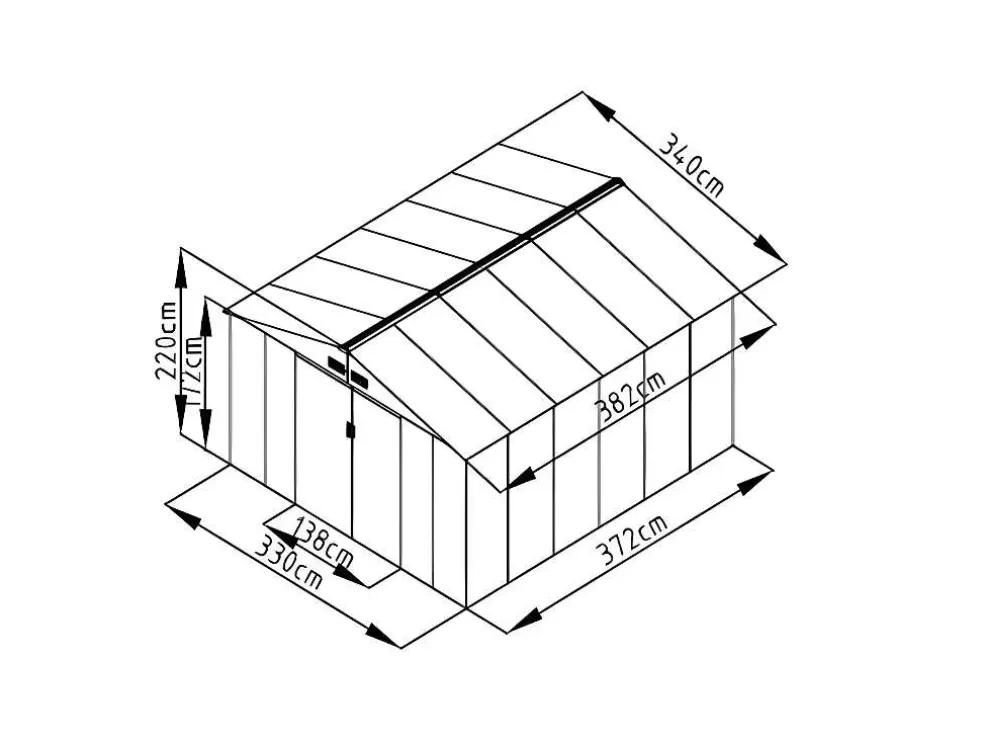 Sale Tuinhuisje Van Grijs Gegalvaniseerd Staal Archer - 12,99 M Tuinhuis