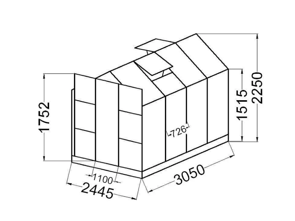 Store Tuinkas Van Polycarbonaat Van 7,5 M Greenea Ii Tuinkas