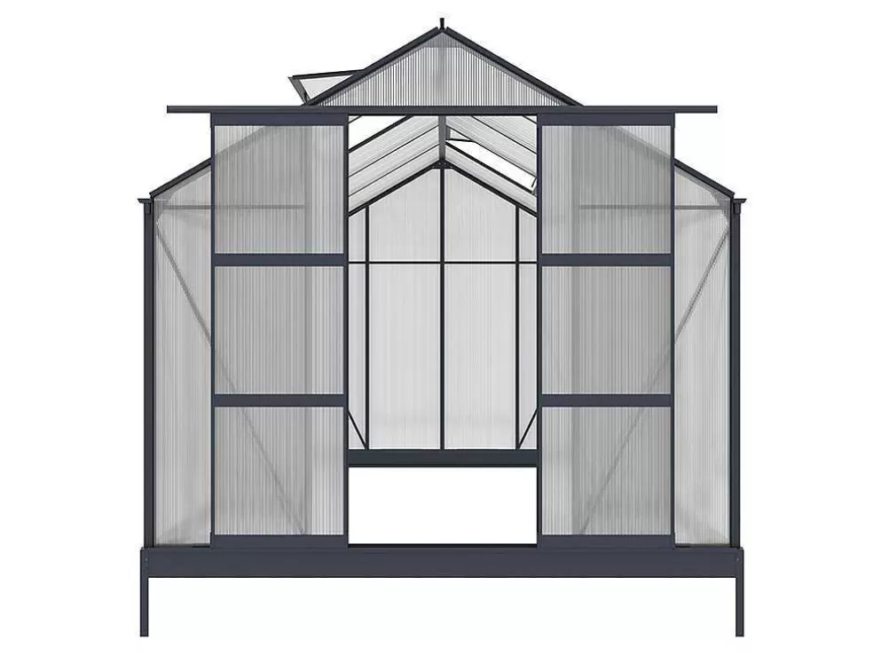 Best Tuinserre Corolle Ii 9 M Van Polycarbonaat - Antraciet Tuinkas