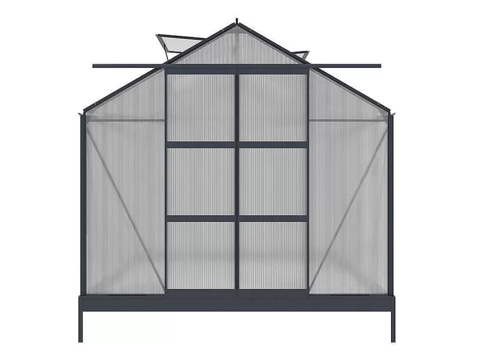 Discount Tuinserre Van Polycarbonaat 7.5 M Greenea Ii - Antraciet Tuinkas