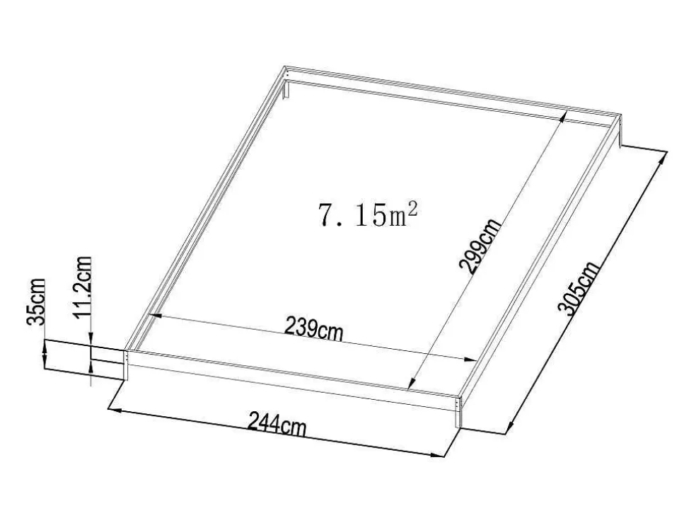 Discount Tuinserre Van Polycarbonaat 7.5 M Greenea Ii - Antraciet Tuinkas