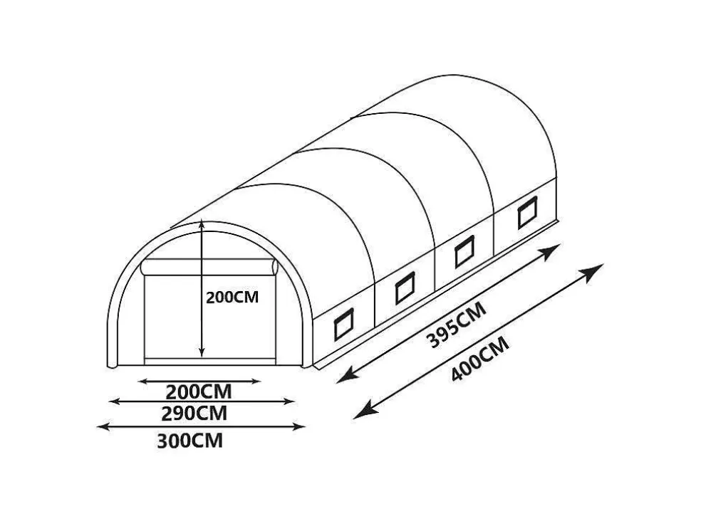 Clearance Tunnelkas Ipomea 12M - L400 X L300 X H200 Cm Tuinkas