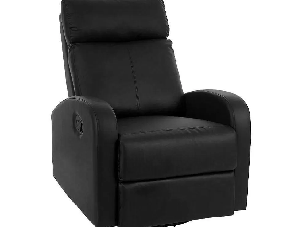 Flash Sale Tv-Fauteuil Mcw-A54 Premium, Kunstleer Zwart Fauteuil Met Holle Rugleuning