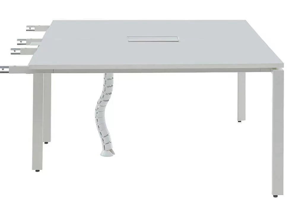Hot Uitbreiding Voor Bureau Bank 2 Personen - Wit - L140 Cm - Downtown Kantoormeubilair