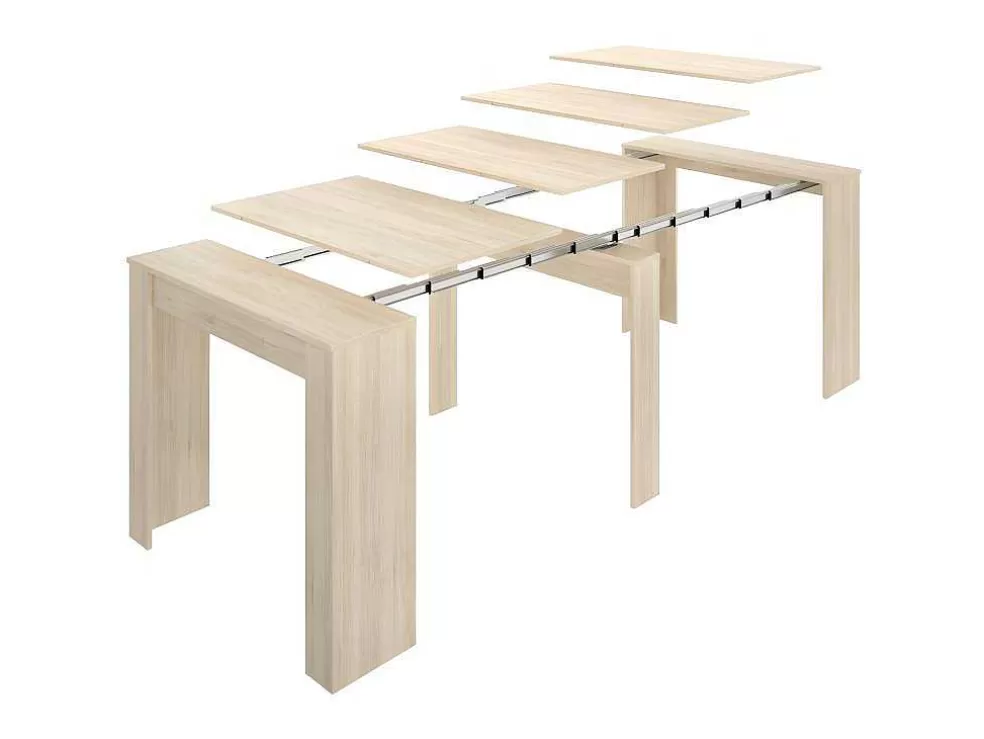 Cheap Uittrekbare Sidetabletafel Onega - 10 Personen - 4 Verlengstukken - Kleur: Eiken Sidetable