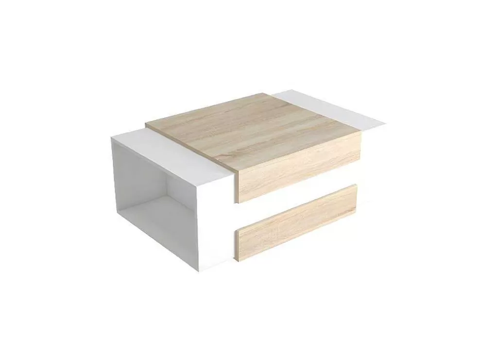 Shop Ulrica Koffietafel, Wit, Sonoma, 100X60X35 Cm, Salontafel