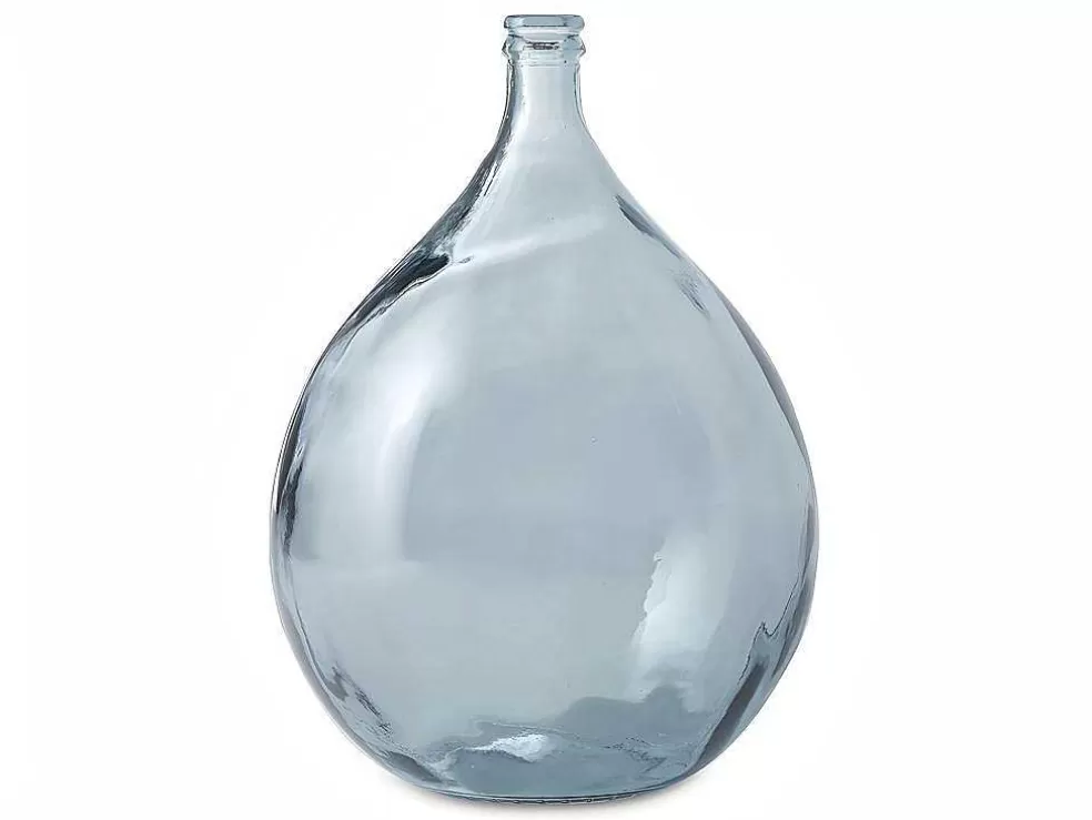 Discount Vaas Dame-Jeanne Van Gerecycleerd Glas Silice 34L - Transparant Blauw Decoratieobject Voor Binnen