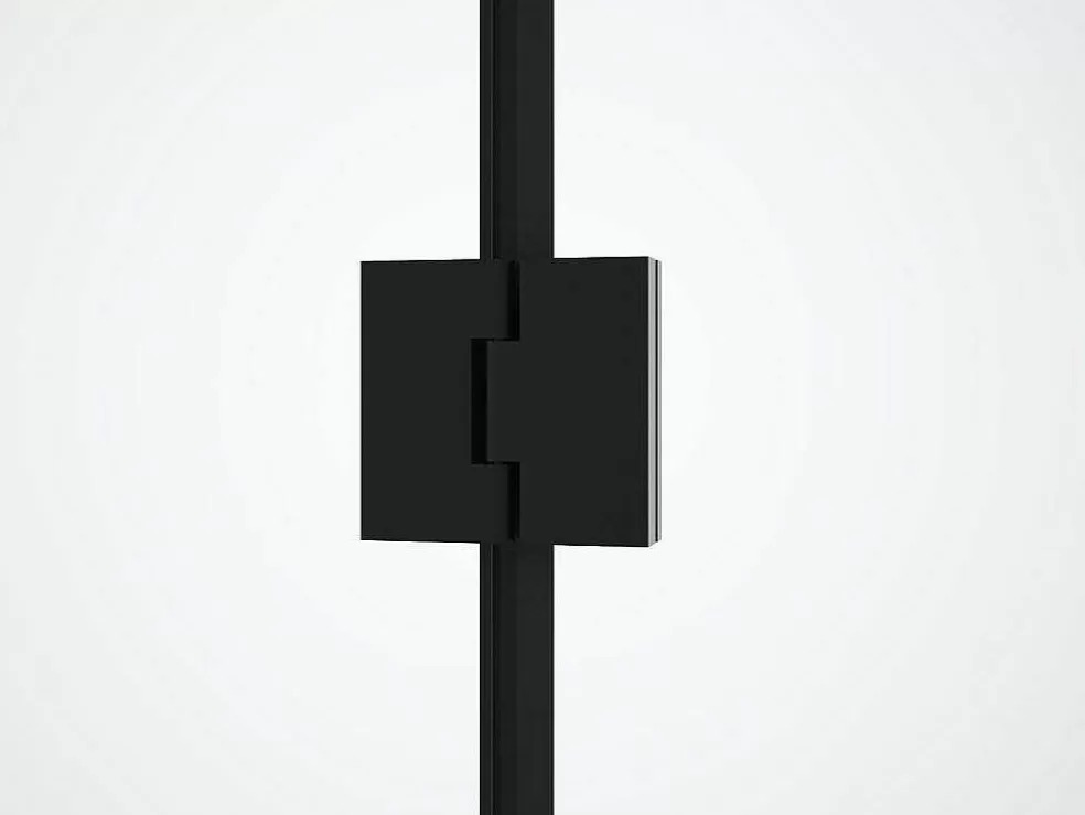 Cheap Vast Douchescherm Met Matzwarte Taatsdeur In Industriele Stijl - 80 X 100 X 190 Cm - Princeton Douchewand