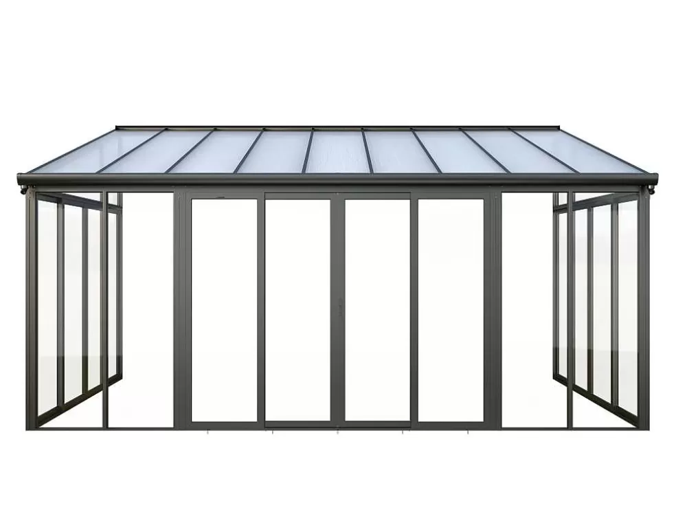 Best Sale Veranda Van Aluminium En Polycarbonaat Met Uv-Bescherming - 15,8 M - Antraciet - Mathilda Prieel, Pergola, Gazebo En Kiosk