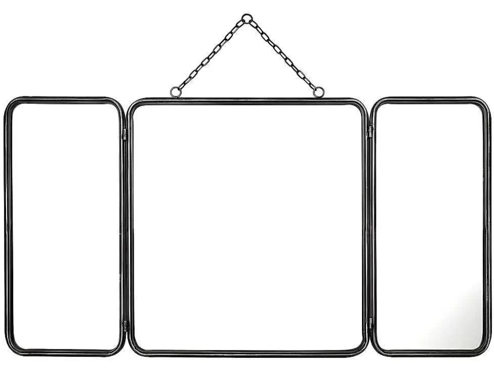 Cheap Vintage-Spiegel In 3 Delen Ceronne - B60 X H112 Cm - Metaalgrijs Spiegel