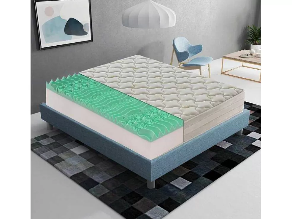 Discount Visco-Elastisch Schuimmatras - 5 Cm Schuim - 9 Comfortzones - Hoogte 25 Cm 180X200 Cm Matras Met Vormgeheugen