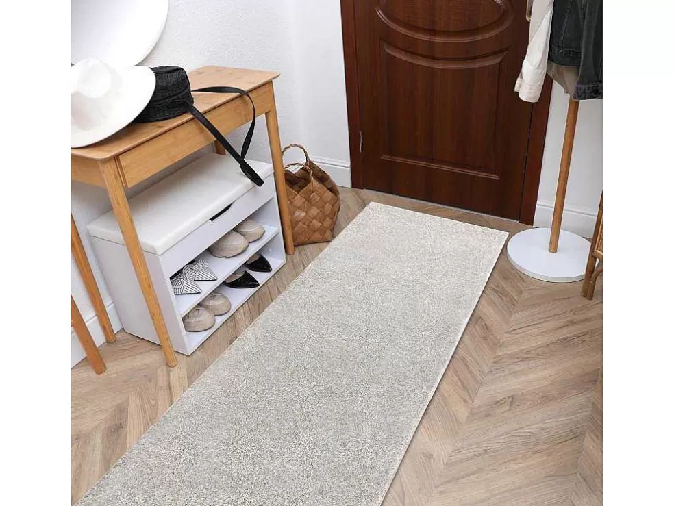 Best Vloerbedekking Santa Fe Creme 03, Glad, Uniform, Enkele Kleur 50X500 Cm Gangtapijt
