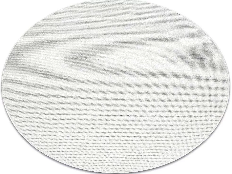 Outlet Vloerkleed Casablanca Plus Rond Creme Eenkleurig, Lus Cercle 80 Cm Tapijt Rond