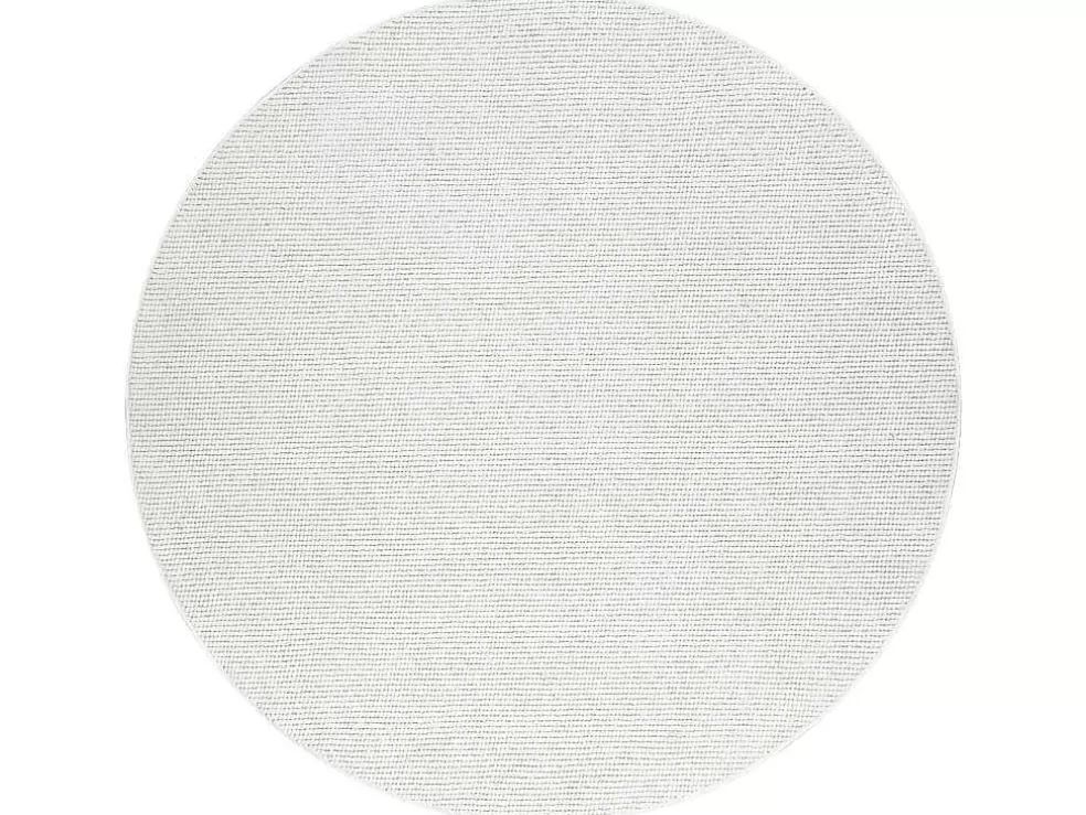 Outlet Vloerkleed Casablanca Plus Rond Creme Eenkleurig, Lus Cercle 80 Cm Tapijt Rond
