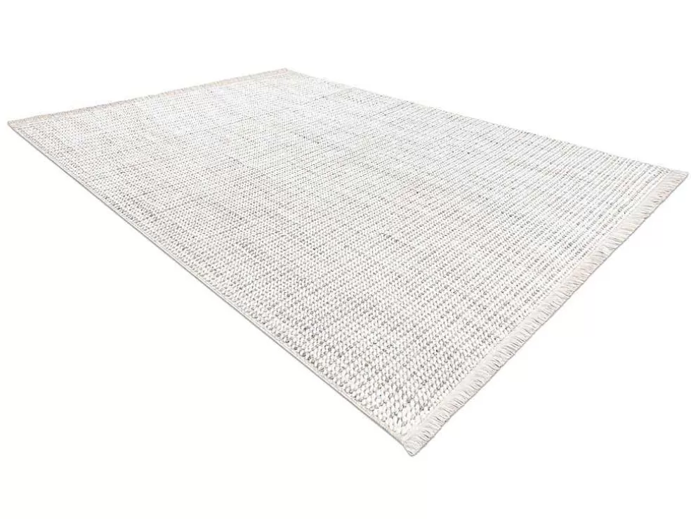 Cheap Vloerkleed Nano Eo78C Melange, Lus, Platgeweven Grijs / Wit 140X190 Cm Klein Tapijt