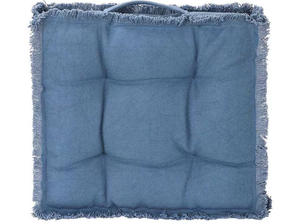 Store Vloerkussen Van Katoen - 45 X 45 Cm - Blauw - Honduras Aanbiedingen: Woonaccessoires