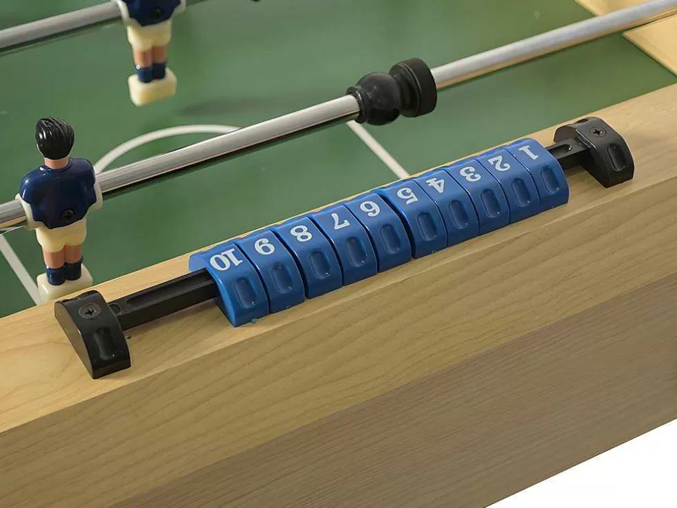Best Sale Voetbaltafel Van Naturel Houtkleurig Mdf - Opklapbaar - L121 X B61 X H79 Cm - Horton Spel Voor Binnen