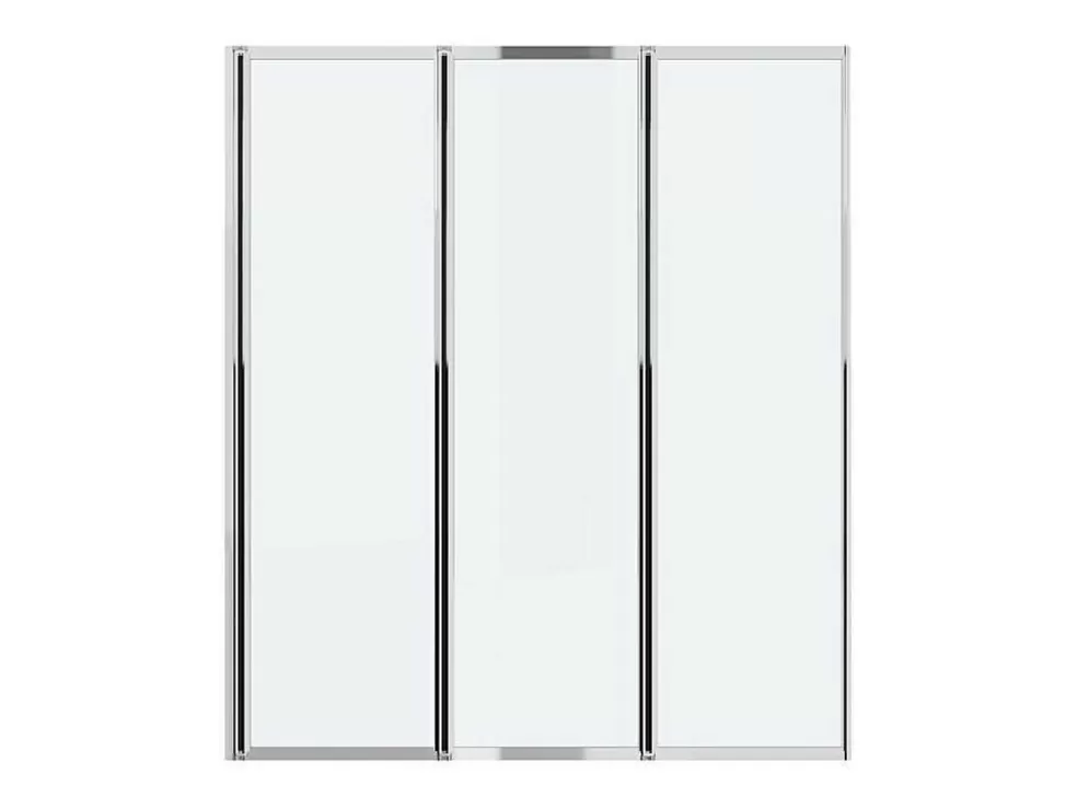 Cheap Vouwbaar Badscherm In Metaal Chroom 120 X 140 Cm District Badscherm