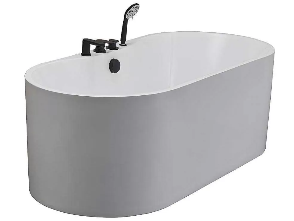 Hot Vrijstaand Bad Met Kraan Stepona - 195 L - 150 X 75 X 58 Cm - Wit Vrijstaand Bad