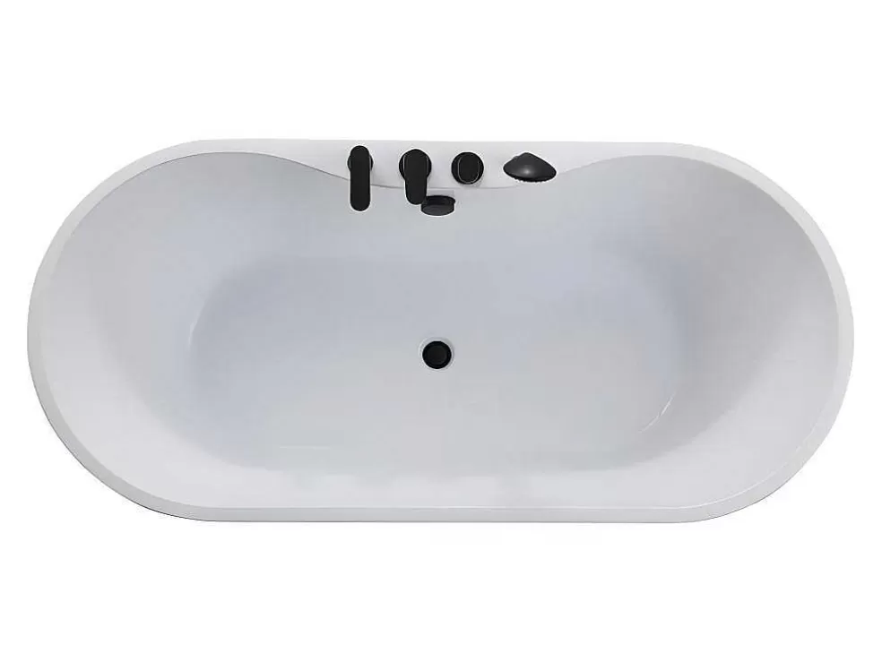Hot Vrijstaand Bad Met Kraan Stepona - 195 L - 150 X 75 X 58 Cm - Wit Vrijstaand Bad