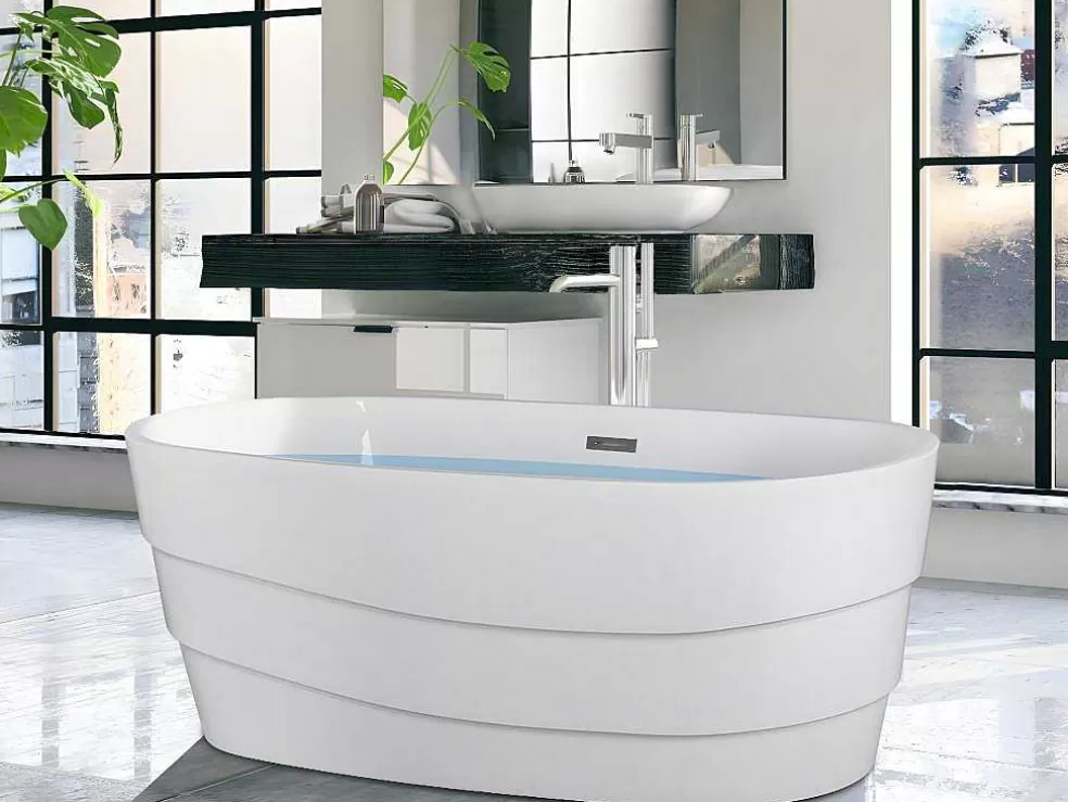 Cheap Vrijstaand Designbad - 200 L - 150 X 72 X 58 Cm - Wit - Dominika Vrijstaand Bad
