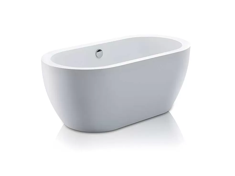 Discount Vrijstaande Badkuip - 178 L - 150 X 75 X 58 Cm - Wit - Adrina Vrijstaand Bad