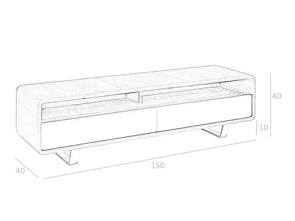 Cheap Walnoot En Wit Tv-Meubel 3046 Tv-Meubel