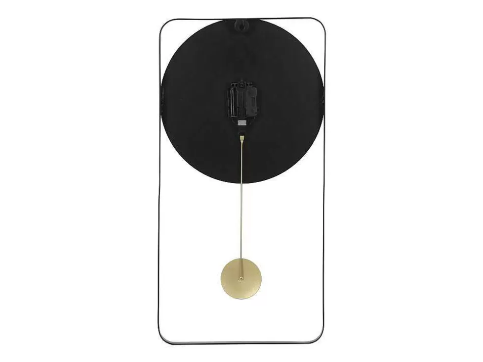 Cheap Wandklok Van Metaal - L31X H60 Cm - Zwart En Goudkleurig - Fastina Wandklok